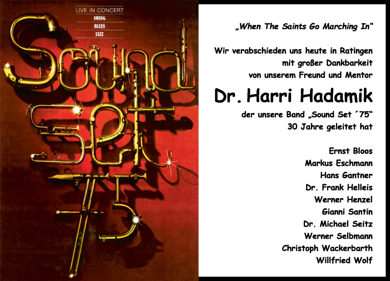  Traueranzeige für Harri Hadamik vom 18.03.2016 aus trauer.echo-online.de