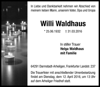 Traueranzeige von Willi Waldhaus von trauer.echo-online.de