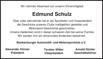 Traueranzeige von Edmund Schulz von trauer.echo-online.de
