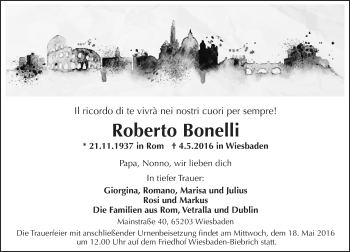 Traueranzeige von Roberto Bonelli von  Wiesbaden komplett