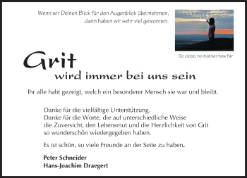 Traueranzeige von Grit  von  Wiesbaden komplett
