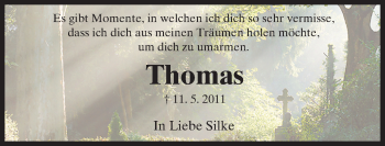 Traueranzeige von Thomas  von  Wiesbaden komplett