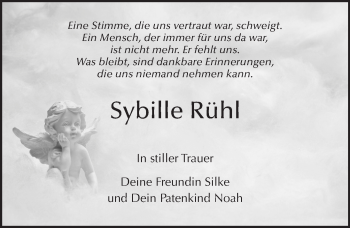 Traueranzeige von Sybille Rühl von  Gießener Anzeiger