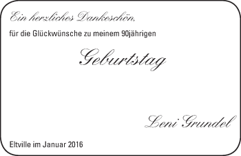 Traueranzeige von Leni Grundel von  Wiesbaden komplett