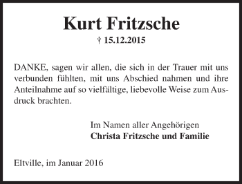 Traueranzeige von Kurt Fritzsche von  Wiesbaden komplett