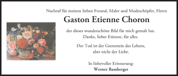 Traueranzeige von Gaston Etienne Choron von  Wiesbaden komplett