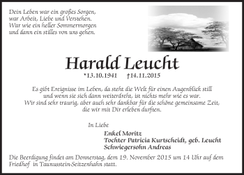 Traueranzeige von Harald Leucht von  Wiesbaden komplett