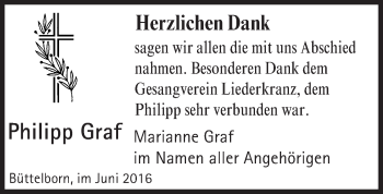 Traueranzeige von Philipp Graf von Trauerportal Rhein Main Presse