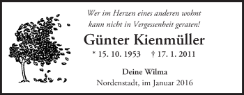 Traueranzeige von Günter Kienmüller von  Wiesbaden komplett