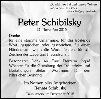 Traueranzeige von Peter Schibilsky von  Wiesbaden komplett