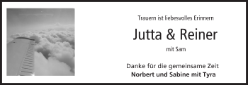 Traueranzeige von Jutta und Reiner  von Trauerportal Rhein Main Presse
