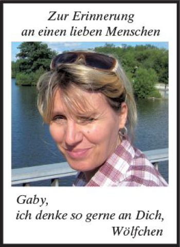 Traueranzeige von Gaby Kräuter von Trauerportal Echo Online