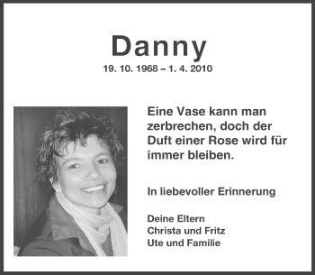 Traueranzeige von Danny  von Trauerportal Rhein Main Presse