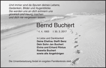 Traueranzeige von Bernd Buchert von Trauerportal Rhein Main Presse