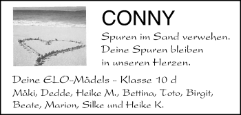 Traueranzeige von Conny  von Trauerportal Echo Online