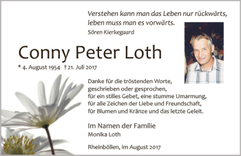 Traueranzeige von Conny Peter Loth von Trauerportal Rhein Main Presse