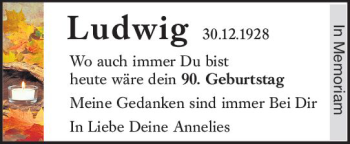 Traueranzeige von Ludwig  von vrm-trauer
