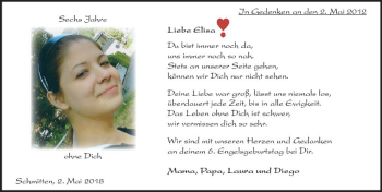 Traueranzeige von Elisa  von  Usinger Anzeiger