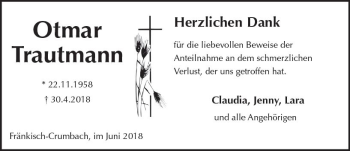 Traueranzeige von Otmar Traumann von Trauerportal Rhein Main Presse