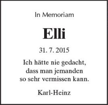 Traueranzeige von Elli Grün von  Gießener Anzeiger