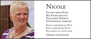 Traueranzeige von Nicole Rabanus von Trauerportal Rhein Main Presse