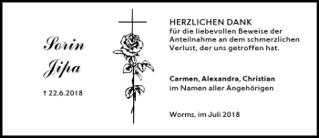 Traueranzeige von Sorin Jipa von vrm-trauer