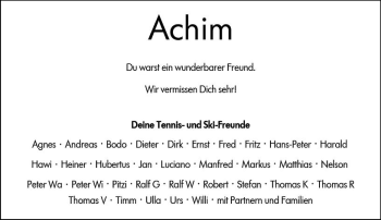 Traueranzeige von Achim  von vrm-trauer