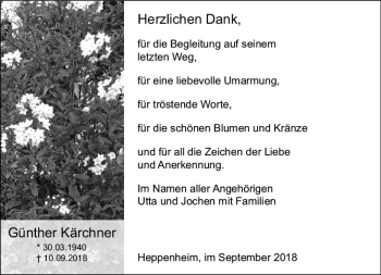 Traueranzeige von Günther Kärchner von vrm-trauer