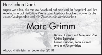 Traueranzeige von Marc Grimm von vrm-trauer