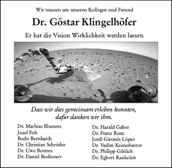Traueranzeige von Göstar Klingelhöfer von vrm-trauer