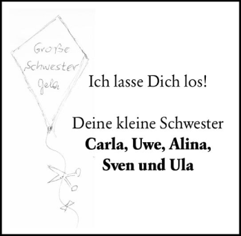 Traueranzeige von Gela  von vrm-trauer