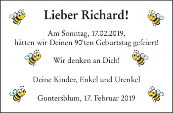 Traueranzeige von Richard  von vrm-trauer