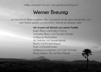 Traueranzeige von Werner Breunig von VRM-TRAUER