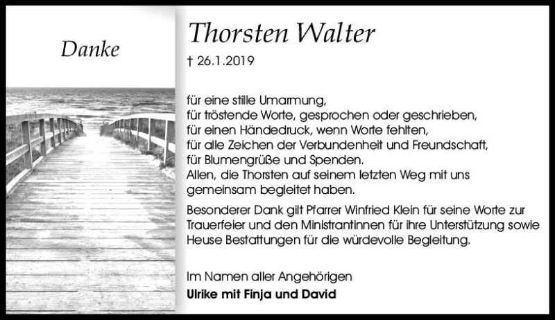  Traueranzeige für Thorsten Walter vom 09.03.2019 aus vrm-trauer