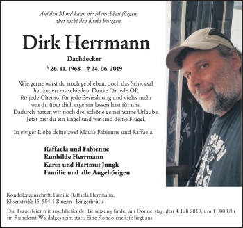 Traueranzeige von Dirk Herrmann von vrm-trauer