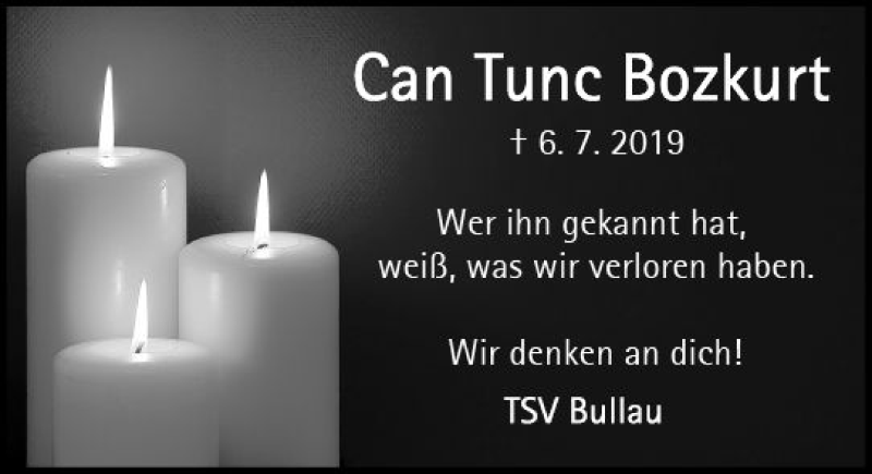  Traueranzeige für Can Tunc Bozkurt vom 10.07.2019 aus vrm-trauer