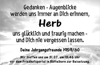 Traueranzeige von Herb  von vrm-trauer