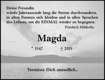 Traueranzeige von Magda  von vrm-trauer