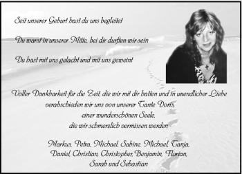 Traueranzeige von Doris  von vrm-trauer