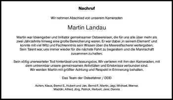 Traueranzeige von Martin Landau von vrm-trauer