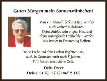 Traueranzeige von Sonnenstäubchen  von vrm-trauer