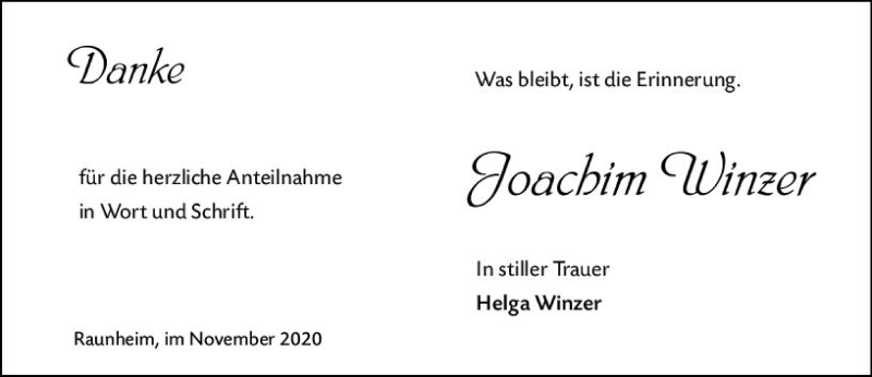  Traueranzeige für Joachim Winzer vom 21.11.2020 aus vrm-trauer