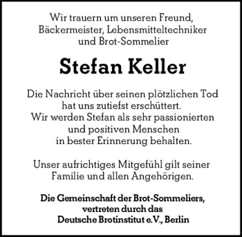 Traueranzeige von Stefan Keller von vrm-trauer