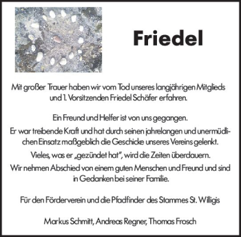 Traueranzeige von Friedel  von vrm-trauer