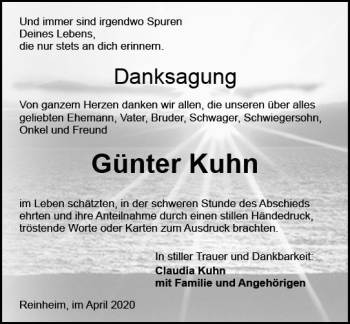 Traueranzeige von Günter Kuhn von vrm-trauer