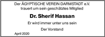 Traueranzeige von Sherif Hassan von vrm-trauer