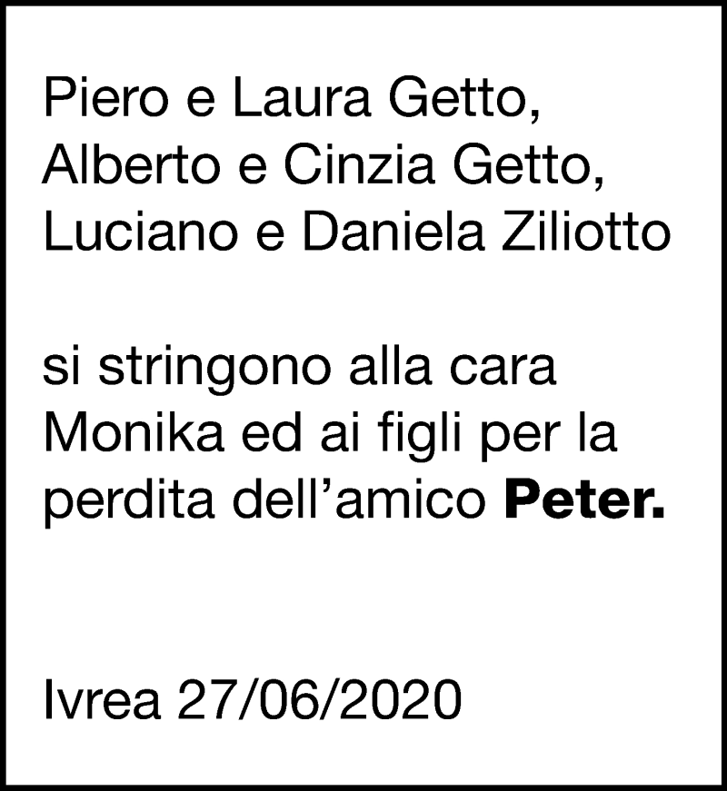  Traueranzeige für Peter  vom 27.06.2020 aus vrm-trauer