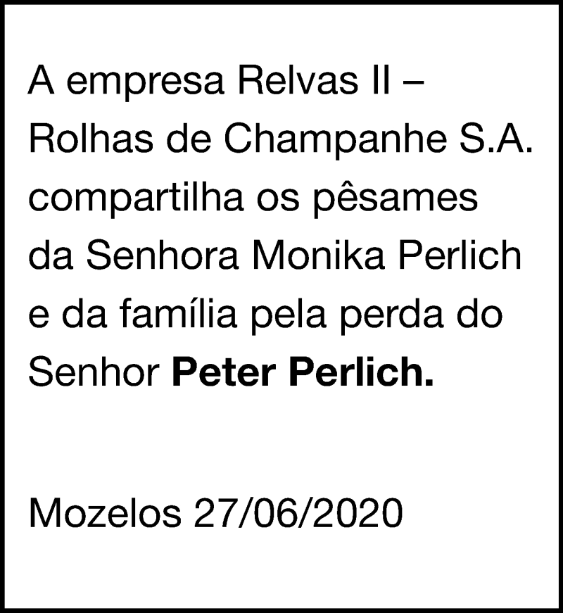  Traueranzeige für Peter Perlich vom 27.06.2020 aus vrm-trauer