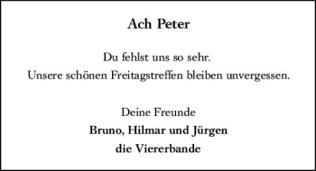 Traueranzeige von Peter  von vrm-trauer