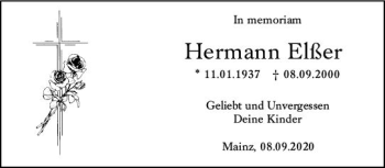 Traueranzeige von Hermann Elßer von vrm-trauer